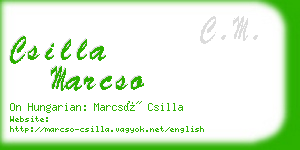 csilla marcso business card